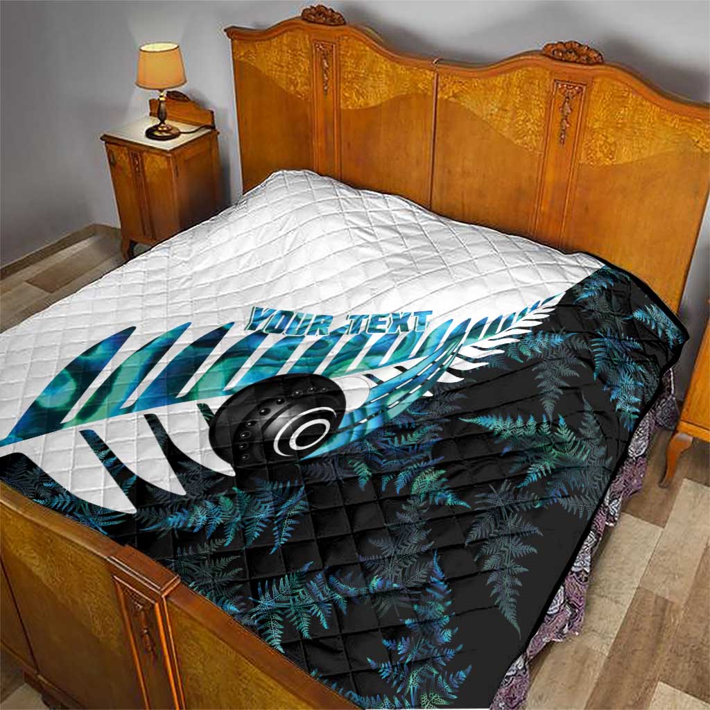 New Zealand Lawn Bowls Custom Quilt Aotearoa Silver Fern Paua Shell - Aussie Hoodie