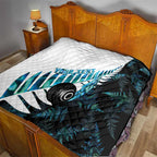 New Zealand Lawn Bowls Custom Quilt Aotearoa Silver Fern Paua Shell - Aussie Hoodie