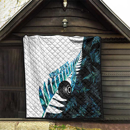 New Zealand Lawn Bowls Custom Quilt Aotearoa Silver Fern Paua Shell - Aussie Hoodie