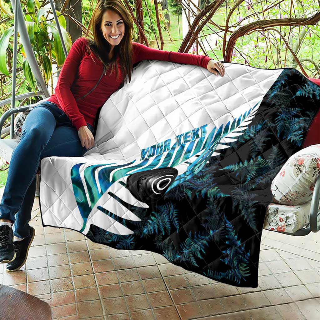 New Zealand Lawn Bowls Custom Quilt Aotearoa Silver Fern Paua Shell - Aussie Hoodie
