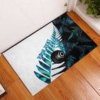 New Zealand Lawn Bowls Custom Rubber Doormat Aotearoa Silver Fern Paua Shell - Aussie Hoodie