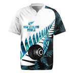 New Zealand Lawn Bowls Custom Rugby Jersey Aotearoa Silver Fern Paua Shell - Aussie Hoodie