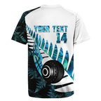 New Zealand Lawn Bowls Custom Rugby Jersey Aotearoa Silver Fern Paua Shell - Aussie Hoodie