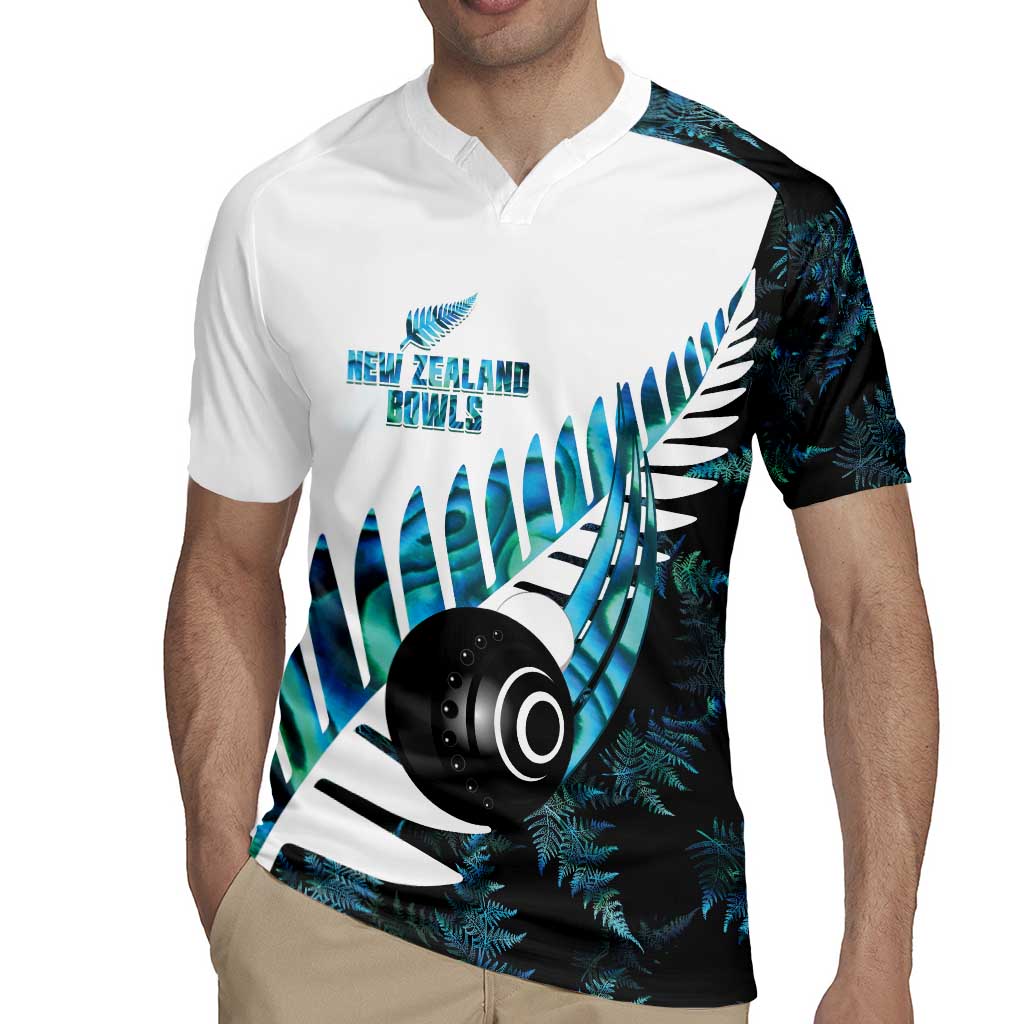 New Zealand Lawn Bowls Custom Rugby Jersey Aotearoa Silver Fern Paua Shell - Aussie Hoodie