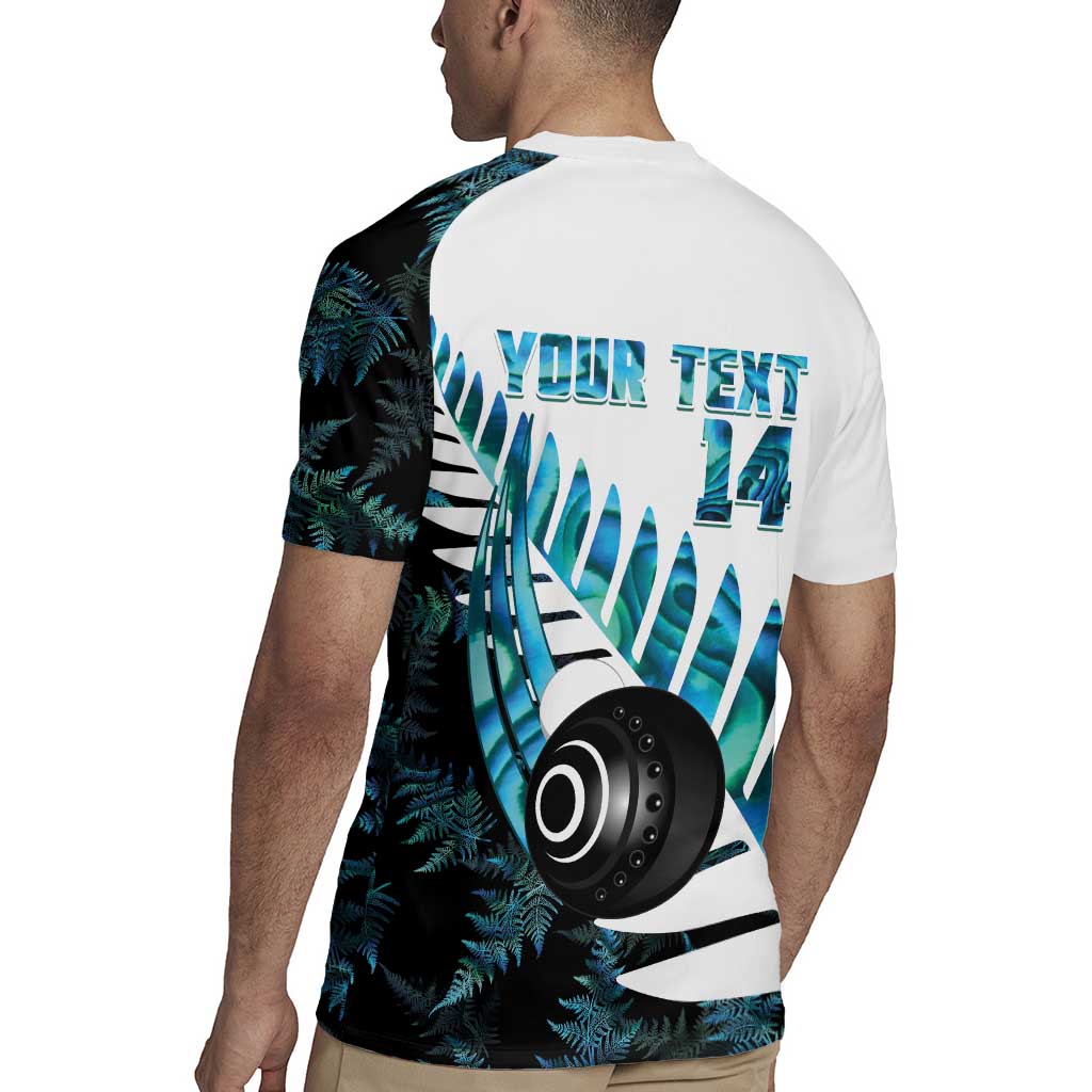 New Zealand Lawn Bowls Custom Rugby Jersey Aotearoa Silver Fern Paua Shell - Aussie Hoodie