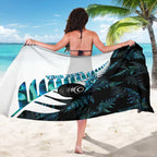 New Zealand Lawn Bowls Custom Sarong Aotearoa Silver Fern Paua Shell - Aussie Hoodie