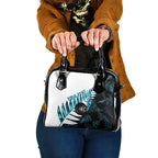 New Zealand Lawn Bowls Custom Shoulder Handbag Aotearoa Silver Fern Paua Shell - Aussie Hoodie