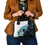 New Zealand Lawn Bowls Custom Shoulder Handbag Aotearoa Silver Fern Paua Shell - Aussie Hoodie