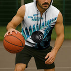 New Zealand Lawn Bowls Custom Sleeveless Zip Hoodie Aotearoa Silver Fern Paua Shell - Aussie Hoodie