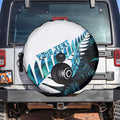 New Zealand Lawn Bowls Custom Spare Tire Cover Aotearoa Silver Fern Paua Shell - Aussie Hoodie
