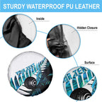 New Zealand Lawn Bowls Custom Spare Tire Cover Aotearoa Silver Fern Paua Shell - Aussie Hoodie