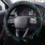 New Zealand Lawn Bowls Steering Wheel Cover Aotearoa Silver Fern Paua Shell - Aussie Hoodie
