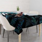 New Zealand Lawn Bowls Custom Tablecloth Aotearoa Silver Fern Paua Shell - Aussie Hoodie
