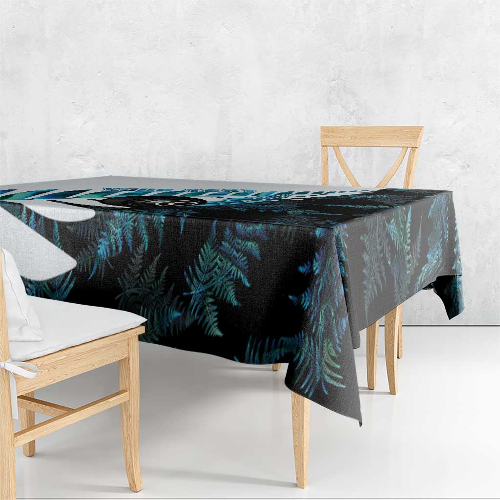 New Zealand Lawn Bowls Custom Tablecloth Aotearoa Silver Fern Paua Shell - Aussie Hoodie