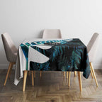 New Zealand Lawn Bowls Custom Tablecloth Aotearoa Silver Fern Paua Shell - Aussie Hoodie