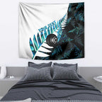 New Zealand Lawn Bowls Custom Tapestry Aotearoa Silver Fern Paua Shell - Aussie Hoodie