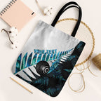 New Zealand Lawn Bowls Custom Tote Bag Aotearoa Silver Fern Paua Shell - Aussie Hoodie