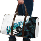 New Zealand Lawn Bowls Custom Travel Bag Aotearoa Silver Fern Paua Shell - Aussie Hoodie