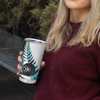 New Zealand Lawn Bowls Custom Tumbler Cup Aotearoa Silver Fern Paua Shell - Aussie Hoodie