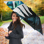 New Zealand Lawn Bowls Custom Umbrella Aotearoa Silver Fern Paua Shell - Aussie Hoodie