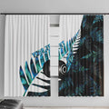 New Zealand Lawn Bowls Custom Window Curtain Aotearoa Silver Fern Paua Shell - Aussie Hoodie