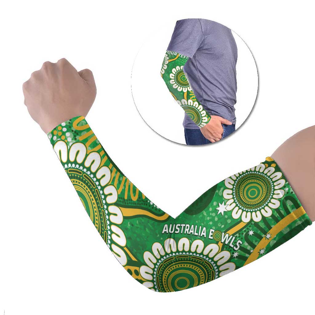 Bowls Australia Custom Arm Sleeves Aboriginal Art National Color - Aussie Hoodie