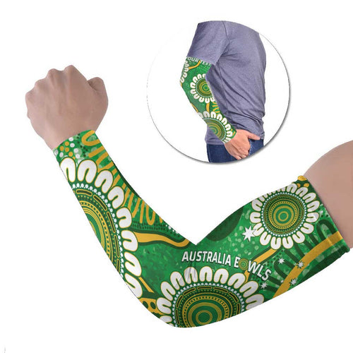 Bowls Australia Custom Arm Sleeves Aboriginal Art National Color - Aussie Hoodie