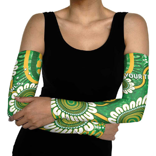 Bowls Australia Custom Arm Sleeves Aboriginal Art National Color - Aussie Hoodie