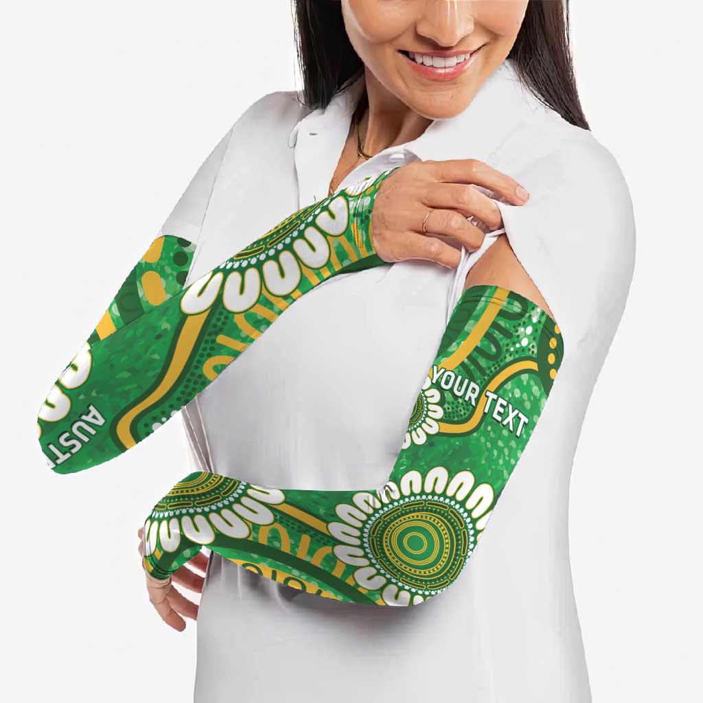 Bowls Australia Custom Arm Sleeves Aboriginal Art National Color - Aussie Hoodie
