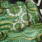 Bowls Australia Back Car Seat Cover Aboriginal Art National Color - Aussie Hoodie