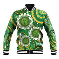 Bowls Australia Custom Baseball Jacket Aboriginal Art National Color - Aussie Hoodie