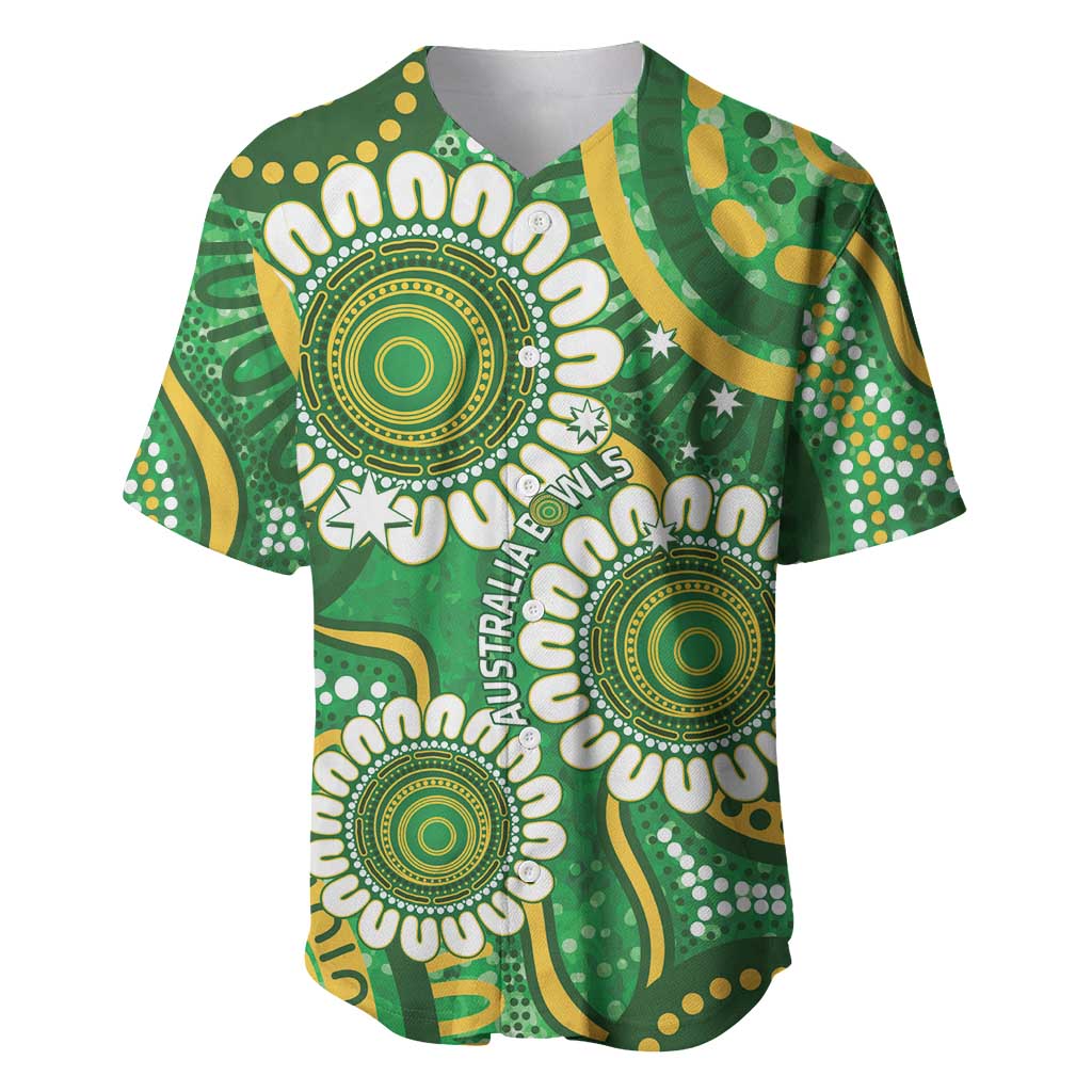 Bowls Australia Custom Baseball Jersey Aboriginal Art National Color - Aussie Hoodie