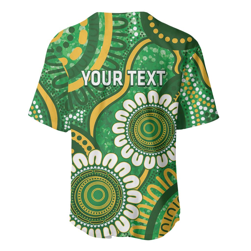 Bowls Australia Custom Baseball Jersey Aboriginal Art National Color - Aussie Hoodie