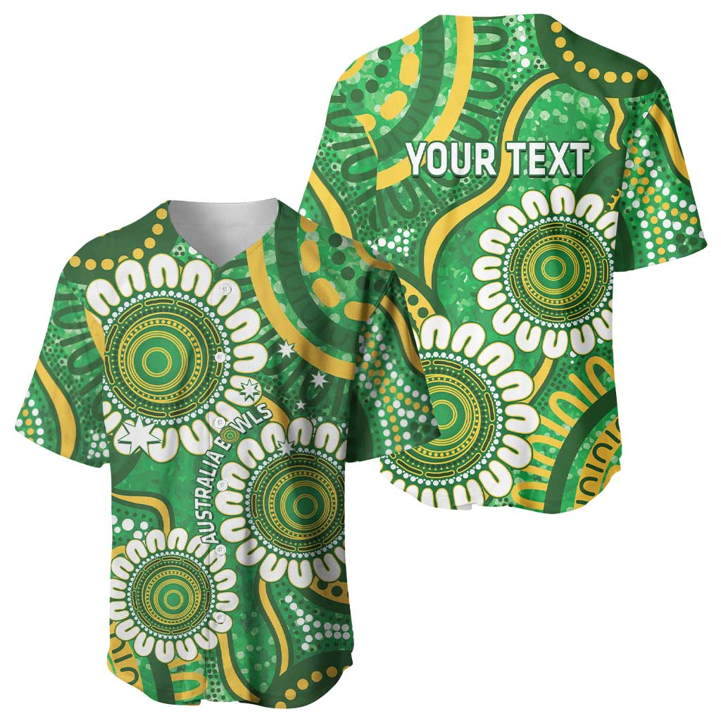 Bowls Australia Custom Baseball Jersey Aboriginal Art National Color - Aussie Hoodie
