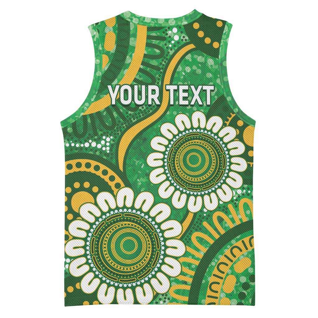 Bowls Australia Custom Basketball Jersey Aboriginal Art National Color - Aussie Hoodie
