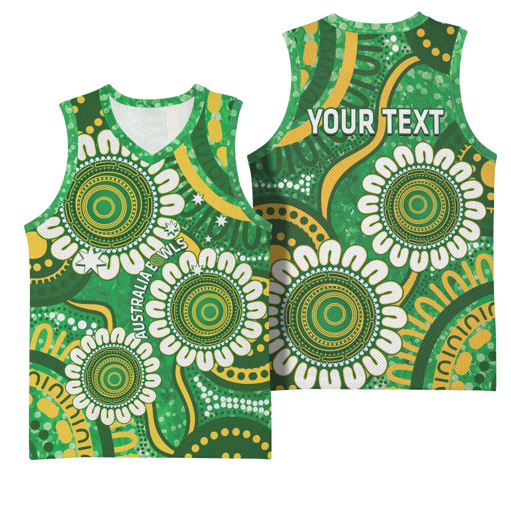 Bowls Australia Custom Basketball Jersey Aboriginal Art National Color - Aussie Hoodie