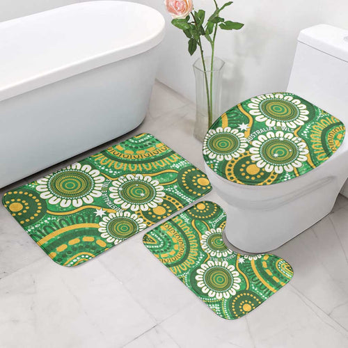 Bowls Australia Bathroom Set Aboriginal Art National Color - Aussie Hoodie