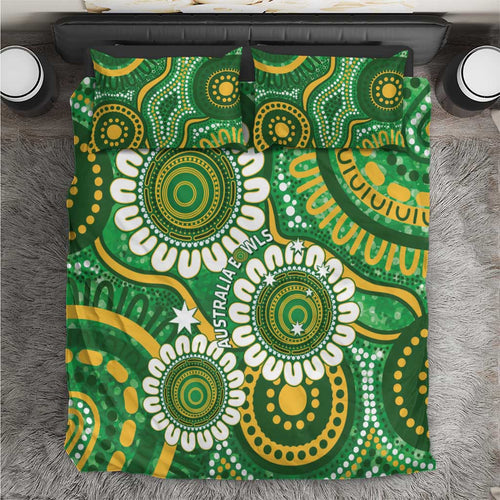 Bowls Australia Bedding Set Aboriginal Art National Color - Aussie Hoodie
