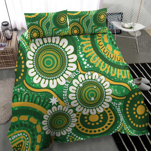 Bowls Australia Bedding Set Aboriginal Art National Color - Aussie Hoodie