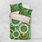 Bowls Australia Bedding Set Aboriginal Art National Color - Aussie Hoodie