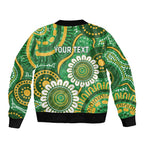 Bowls Australia Custom Bomber Jacket Aboriginal Art National Color - Aussie Hoodie