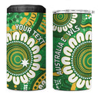 Bowls Australia Custom 4 in 1 Can Cooler Tumbler Aboriginal Art National Color - Aussie Hoodie
