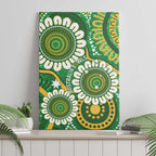 Bowls Australia Canvas Wall Art Aboriginal Art National Color - Aussie Hoodie