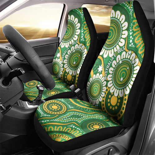 Bowls Australia Car Seat Cover Aboriginal Art National Color - Aussie Hoodie