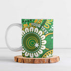 Bowls Australia Custom Ceramic Mug Aboriginal Art National Color - Aussie Hoodie