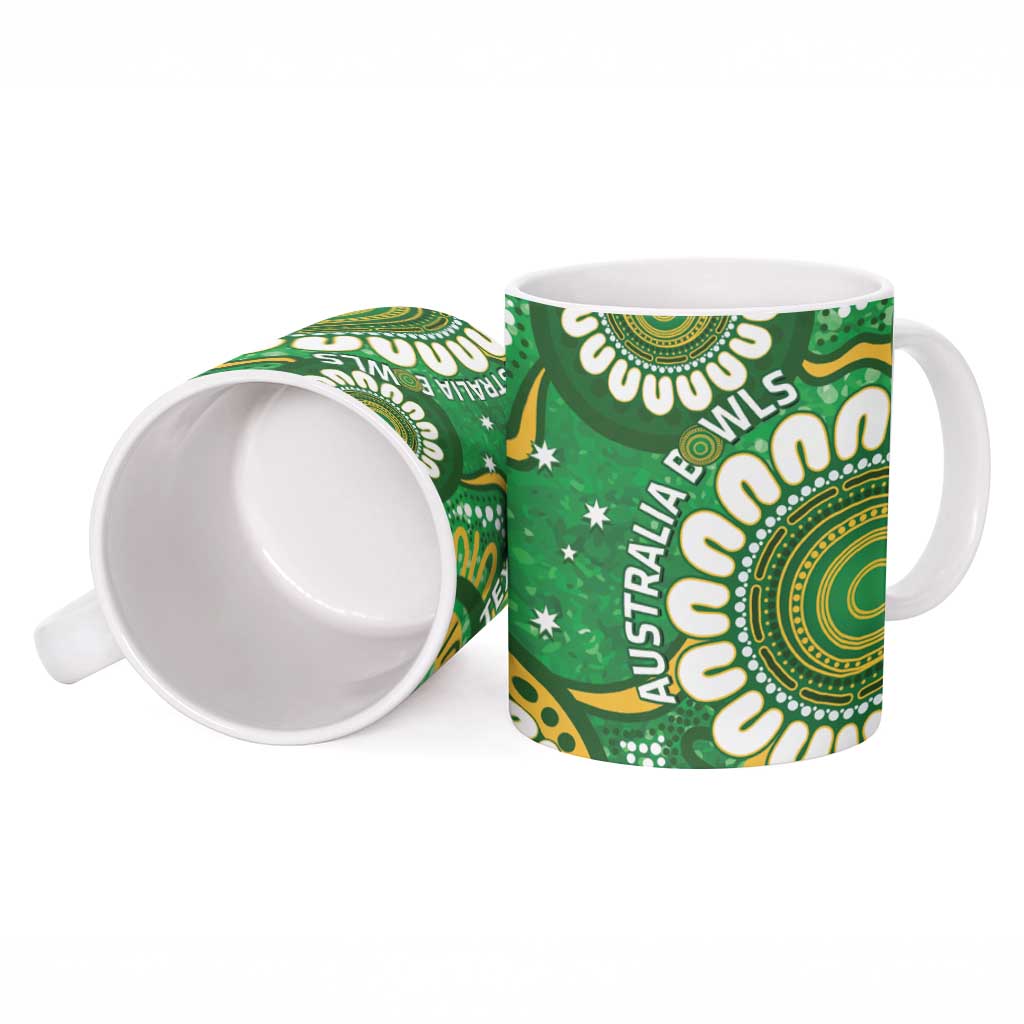 Bowls Australia Custom Ceramic Mug Aboriginal Art National Color - Aussie Hoodie