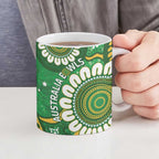 Bowls Australia Custom Ceramic Mug Aboriginal Art National Color - Aussie Hoodie