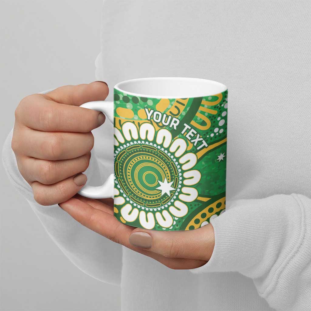 Bowls Australia Custom Ceramic Mug Aboriginal Art National Color - Aussie Hoodie