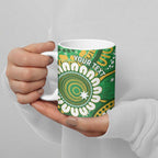Bowls Australia Custom Ceramic Mug Aboriginal Art National Color - Aussie Hoodie