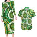 Bowls Australia Custom Couples Matching Long Sleeve Bodycon Dress and Hawaiian Shirt Aboriginal Art National Color - Aussie Hoodie